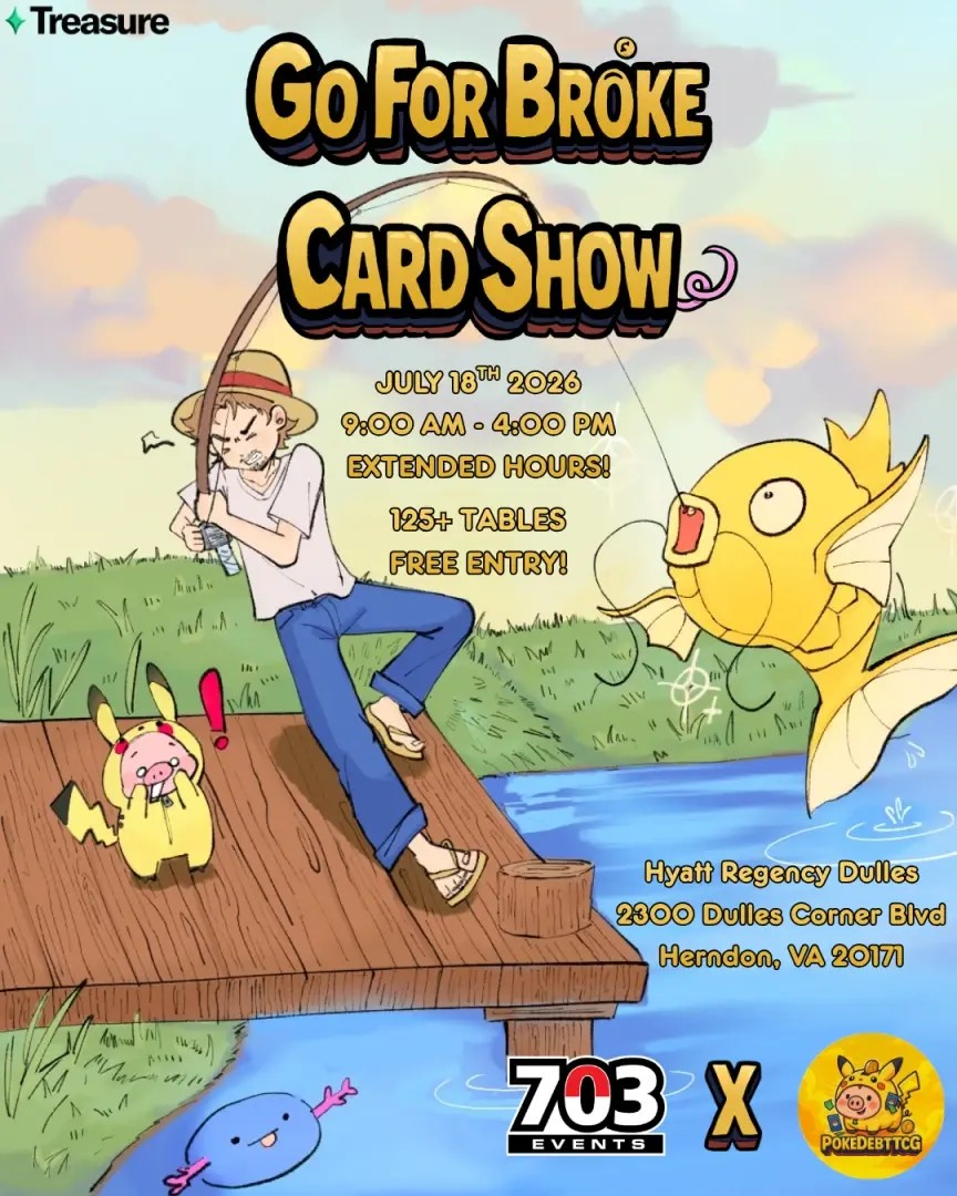 Flyer for Go For Broke Card Show